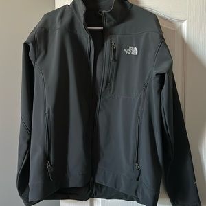 Grey waterproof north face jacket